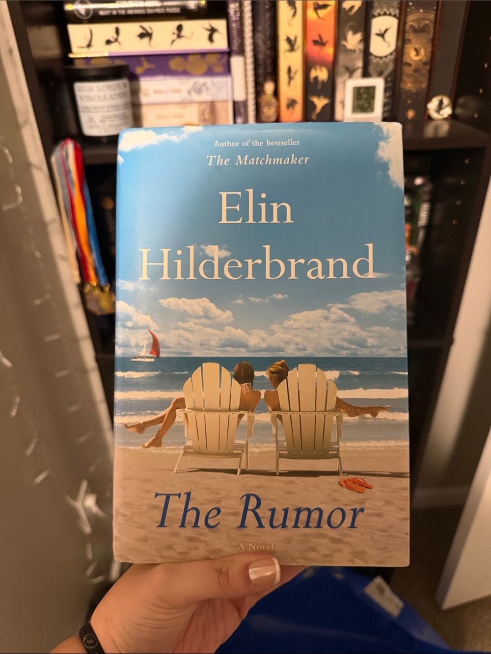 Elin Hilderbrand "The Rumor" Beach Cover Paperback - Blue & Sand